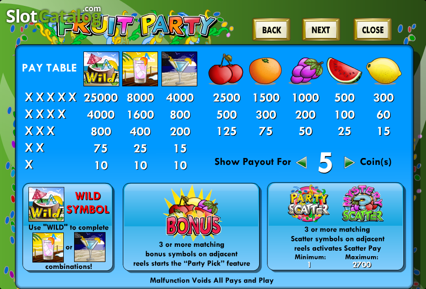 Fruit Party — Bônus / Feature